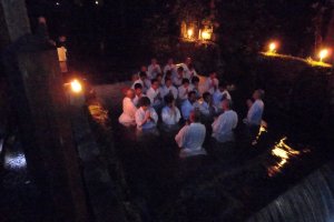 Baptism in Okunoin at Koyasan. Talk about being immersed in the culture! No pun intended!