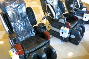 Massage chairs at Narita International Airport. You&#39;ll want to take one home with you!