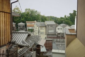 A view on the Kyoto rooftops on the way to the temple.&nbsp;