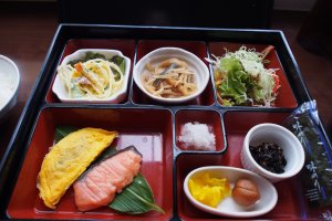 The hotel&#39;s Japanese breakfast