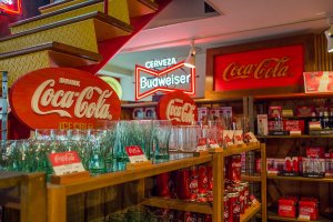 Maeda Craft has a floor dedicated to merchandise of one of the biggest branding successes - Coca-Cola