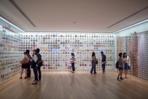 This room of the museum displays all the various forms of instant noodles across the globe