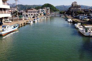 Small canals cut across the city of Maizuru.
