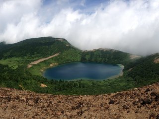 This crater lake is sometimes called &#39;Eyes of a Witch&#39;