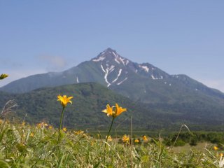 Mt. Rishiri showing of its full splendor