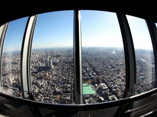 A beautiful view from the tembo deck where you can see the vastness of the city of Tokyo and dream that you can fly like a bird.&nbsp;