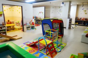 The on-site kids room is better than a theme park