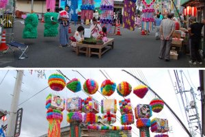 The street is completely transformed for the festival.