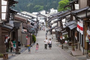 The old streets of Yatsuo are lined with traditional houses