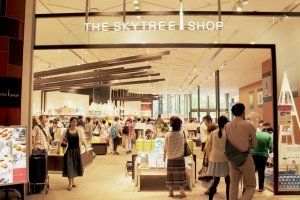 The Skytree shop at the bottom of the tower