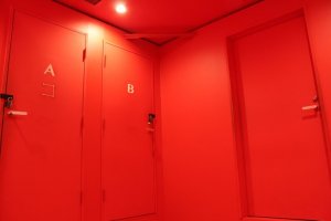 The room is completely red!
