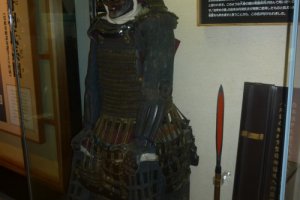Lord Niwa's armor on display in the castle museum