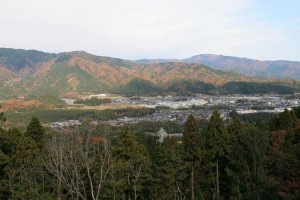 Sekigahara Battlefieild from the traitor, Kobayakawa's war camp on Mt. Matsuo