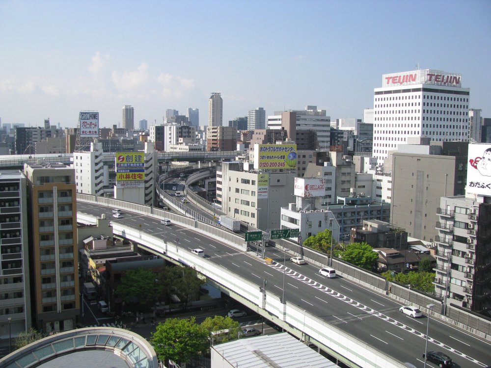 The view to Osaka from my hotel