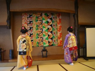 The maiko begin their dance
