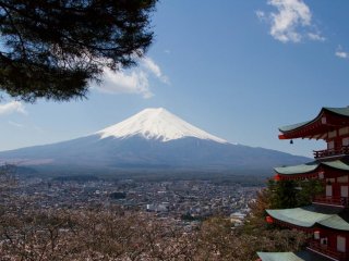 The classic view: Chureito Pagoda and Mount Fuji