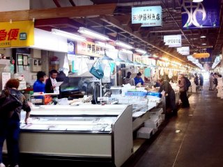 The fish markets are abuzz with activity even at mid morning