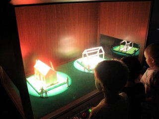 Experimentation with lights is one of dozens of hands-on exhibits