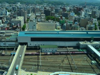 JR Morioka Station from above.