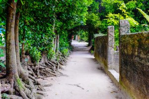 Bise Village pathways are a perfect place to stroll around and enjoy the peaceful atmosphere