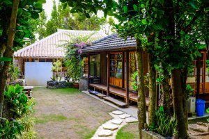 Beautiful Okinawan houses throughout the village