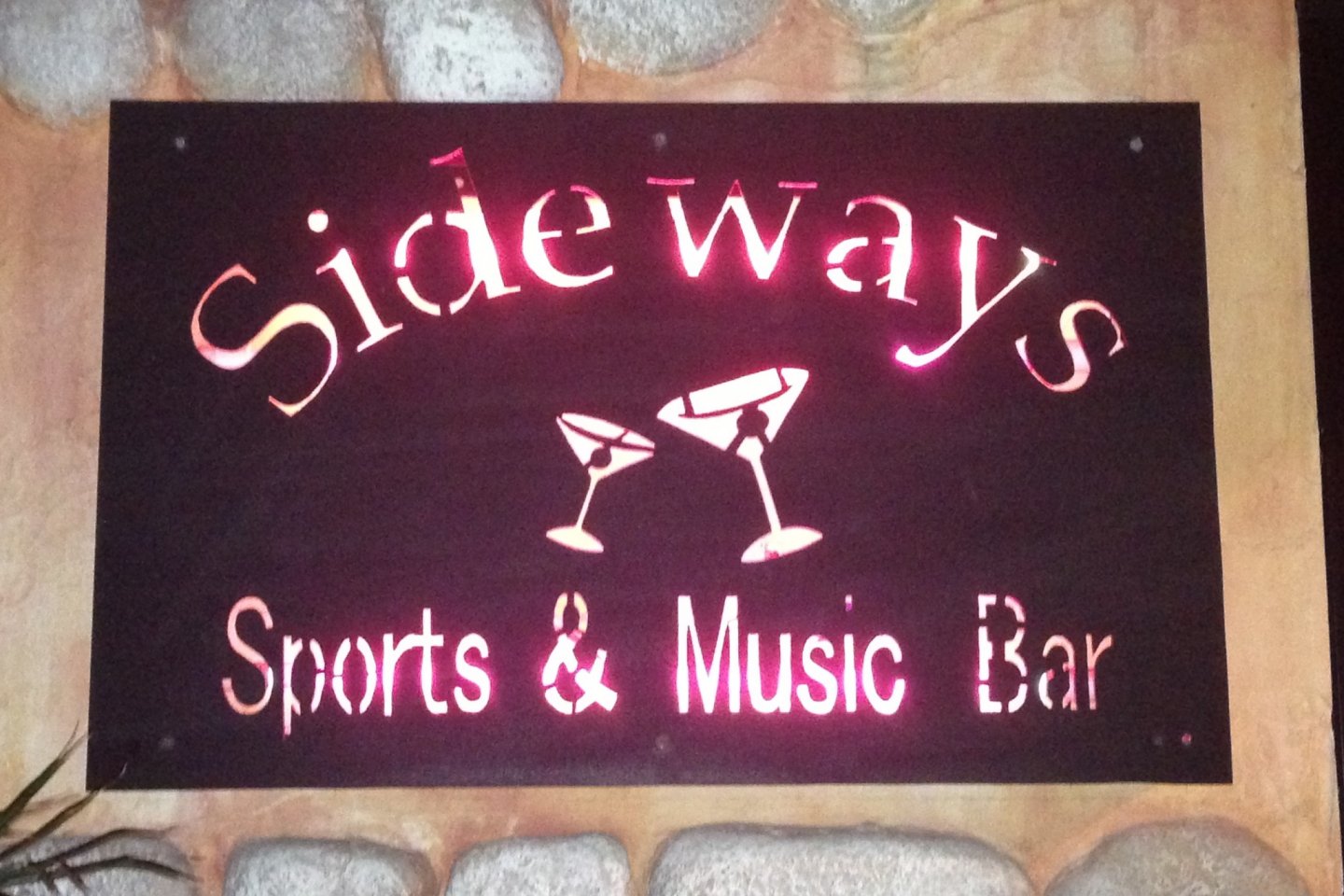 Sideways is a bar with a full restaurant menu