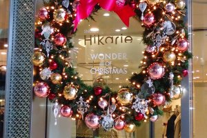 Christmas wreath at Hikarie Shibuya