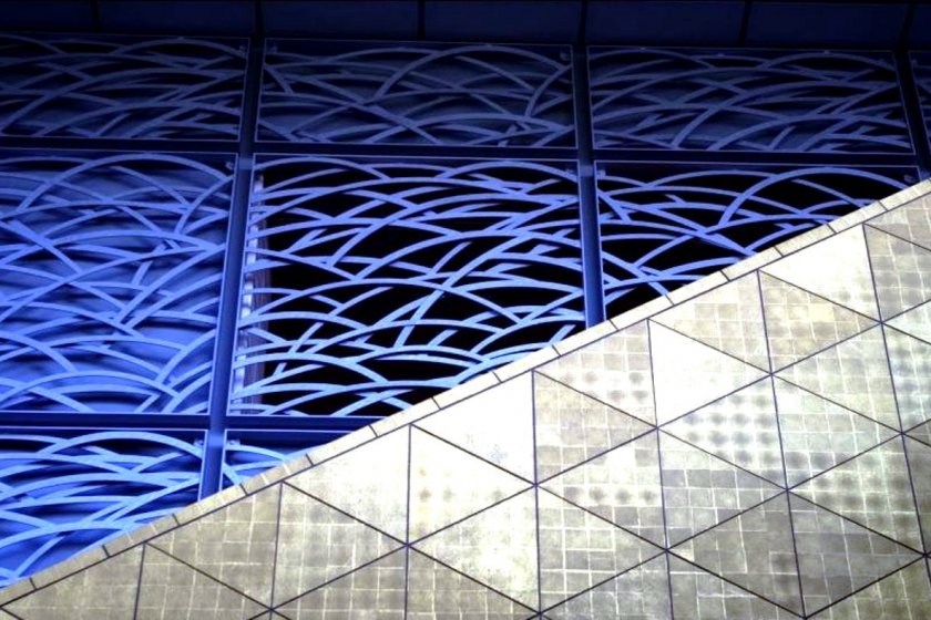Traditional Indigo sea wave patterns in a modern light