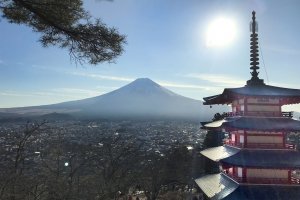 Churei Tower and Mount Fuji