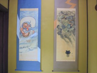 The art of Fu-jin (wind god) and Rai-jin (thunder god)