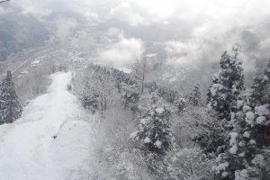 Winter landscape in Yuzawa.