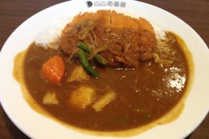 Pork cutlet - or ton katsu - curry with 200 grams of rice and spice level zero