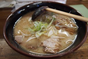Shio ramen. The soup base is thick and flavourful and the charsiew soft with a chewy bite.