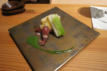 <p>Appetizers. Firefly squids were oh-so-yummy!</p>