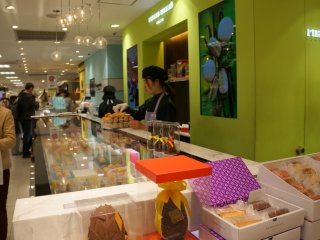Pierre Herme is here. You must try their macarons. Yuzu macarons if they have them.&nbsp; Depachika&#39;s are made up of hundreds of individual vendors. Many of them offer free samples. So you may want to find the liquor section, where you can usually try out some wine or sake