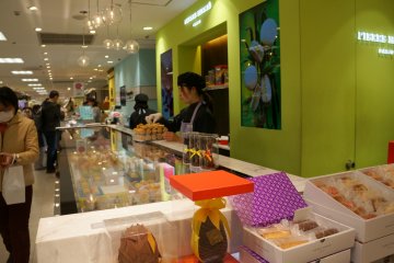 <p>Pierre Herme is here. You must try their macarons. Yuzu macarons if they have them.&nbsp; Depachika&#39;s are made up of hundreds of individual vendors. Many of them offer free samples. So you may want to find the liquor section, where you can usually try out some wine or sake</p>