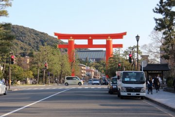 A gateway to the temple called Okazaki Otorii sits in front of Otemon Gate