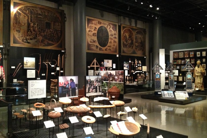 Part of the Europe exhibit, including an exhibit on bread and another on religion