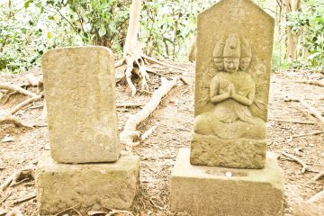 <p>First of a series of Buddhist stone carvings</p>