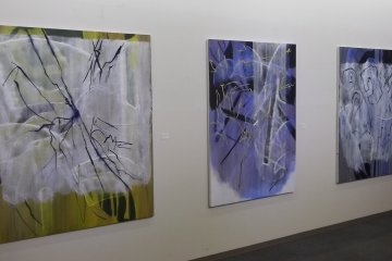 <p>Paintings in the special temporary exhibition (by Japanese artist&nbsp;Keisuke&nbsp;Miyashita)</p>