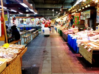 Take a look at the local dried fish and other specialities at the Maizuru Port Fish Markets (Toretore Ichiba in Japanese).