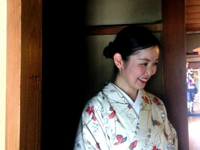 <p>Atsuko taking us on a journey to the heart of Japanese culture at her tea house</p>