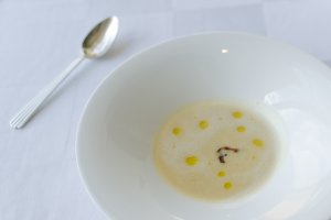 The potato soup was incredible - great texture, perfect temperature, and full of flavor.