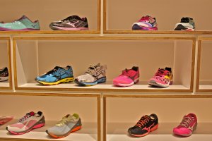 Mizuno brand collection of Women&#39;s shoes at Nohara by Mizuno in Harajuku.