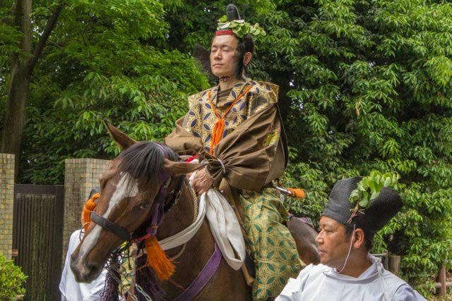 <p>At the head of the Aoi Matsuri procession (葵祭) are Norijiri horseman (乗尻). This first part of the procession is called Roto-no-Gi (路頭の儀)</p>