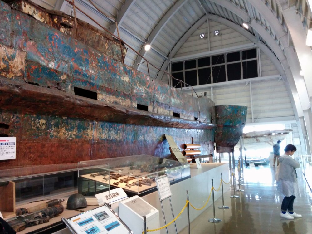 This North Korean spy ship, which was recovered after being sunk by the Japanese coast guard, is proudly displayed at the center of the museum.&nbsp;