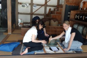 The traditional Japanese tea millstone