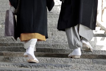 <p>Priests walk up and down the 399 steps everyday</p>