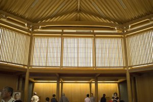 The beautiful Japanese-house inspired interior of the National Noh Theater