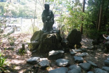 <p>The poet, Matsuo Basho, wrote a famous poem during his stay here at Yamadera.</p>